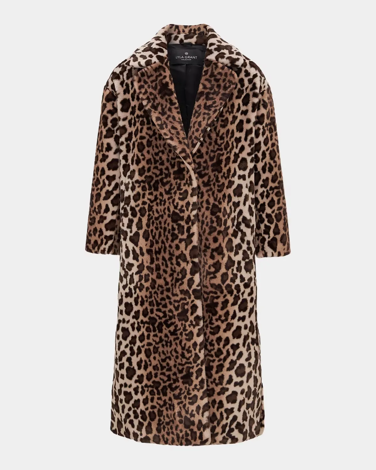 Faux-Fur Sheared Mink Animalier-Print Coat by Gorski