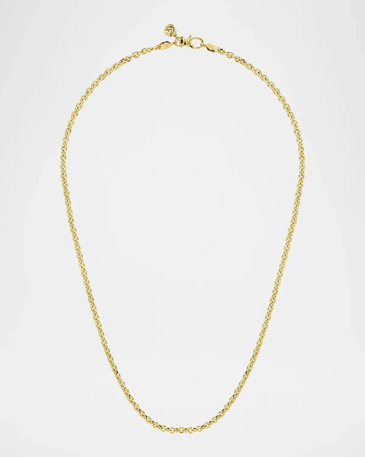 14K Yellow Gold Hollow Link Chain Necklace, 3.6mm, 22" by Gabriel