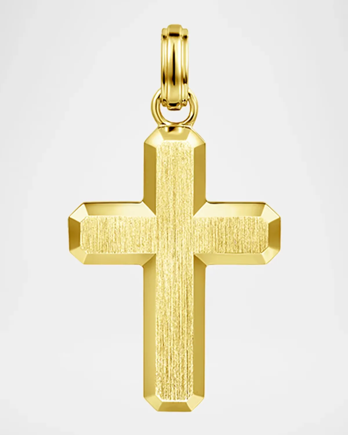 Contemporary Cross Pendant in 14K Yellow Gold by Gabriel