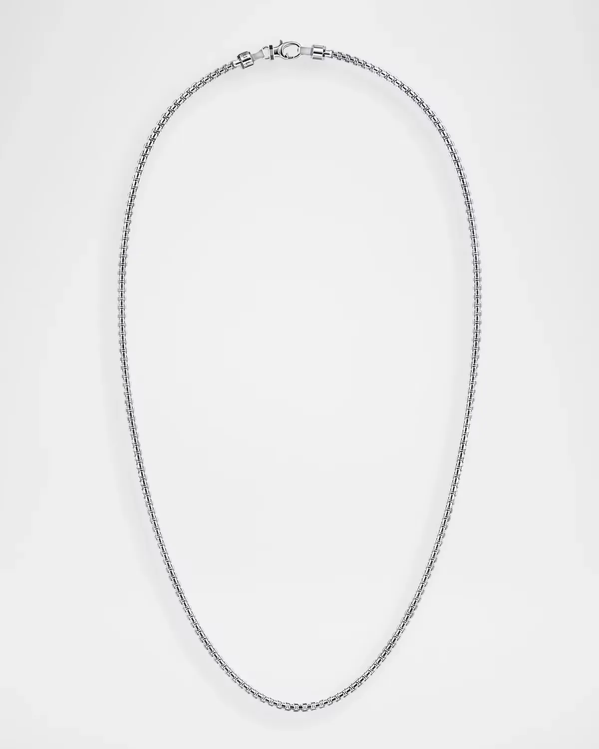 Classic Round Box Chain Necklace in Sterling Silver, 3mm, 22" by Gabriel