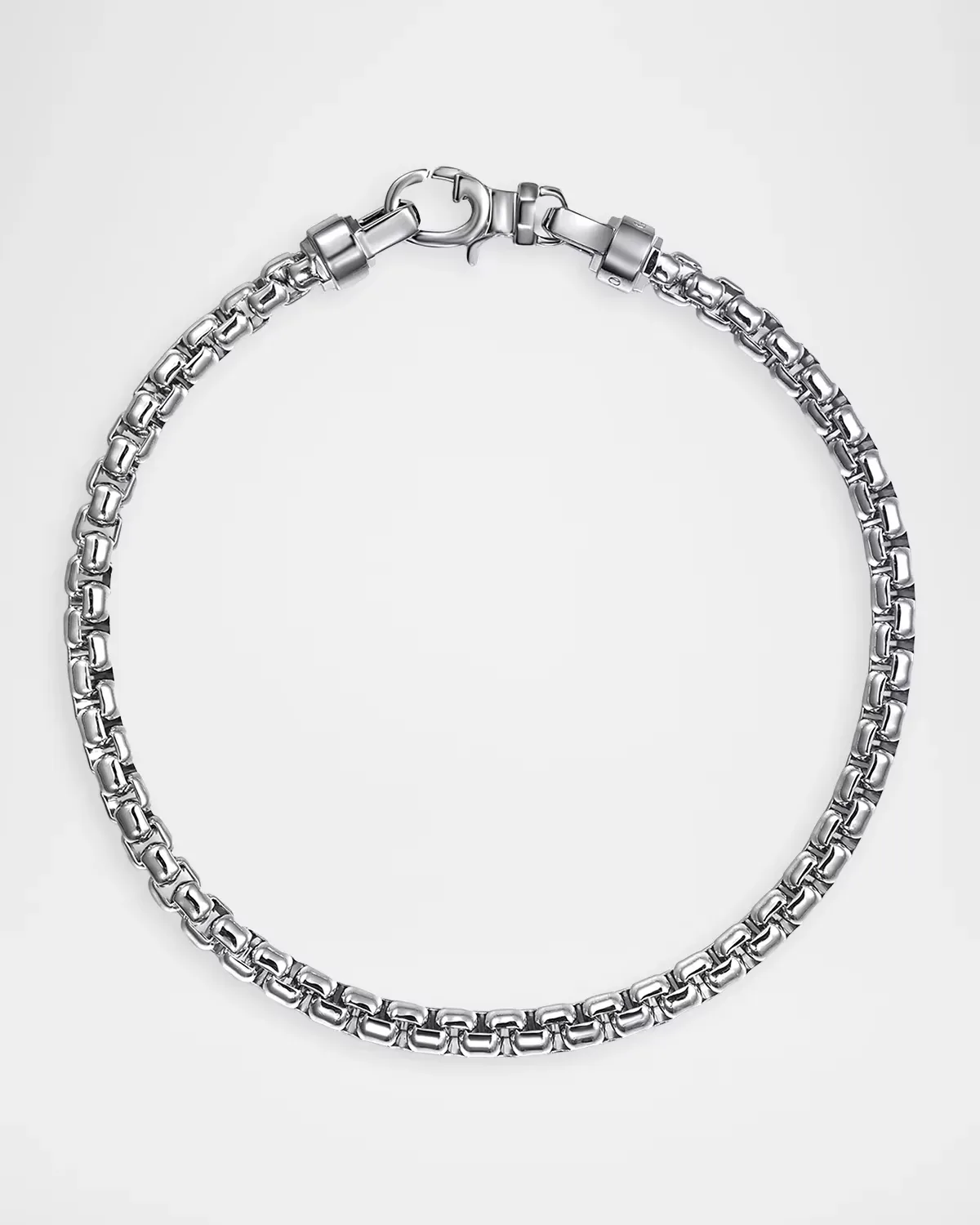 Classic Box Chain Bracelet in Sterling Silver, 4mm, 8" by Gabriel