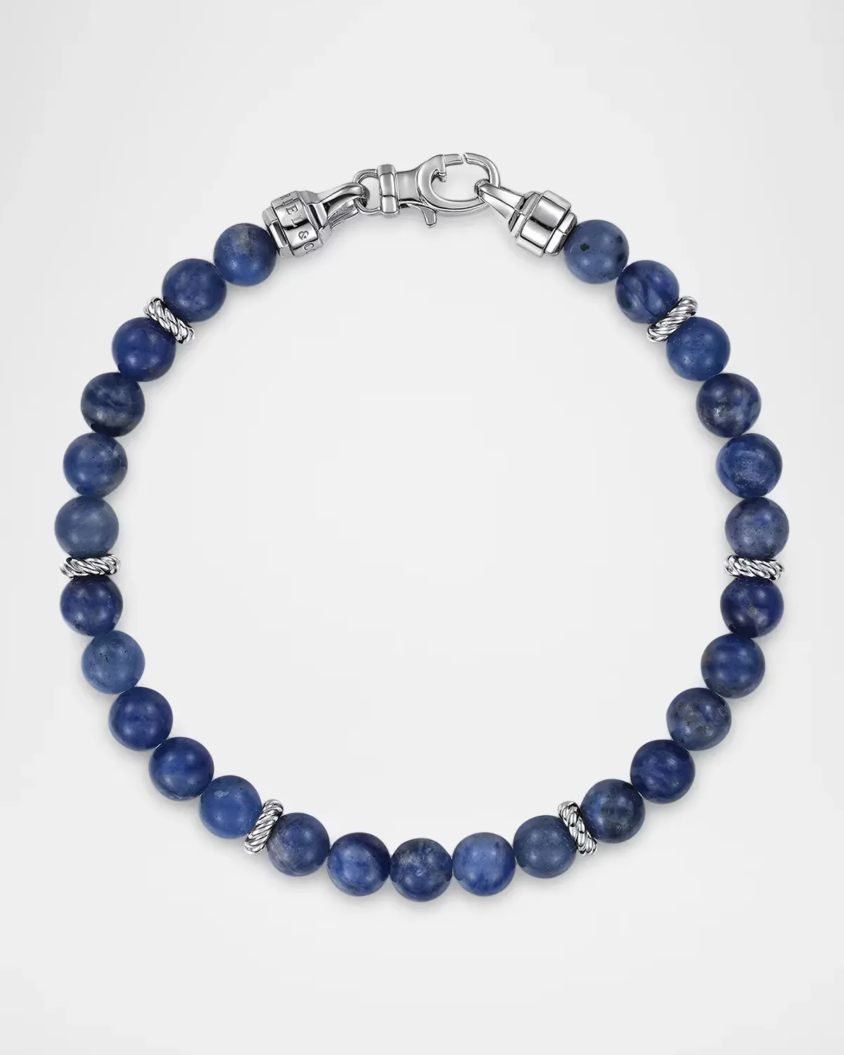 Bujukan Sodalite Beaded Bracelet with Sterling Silver, 6mm, 8" by Gabriel