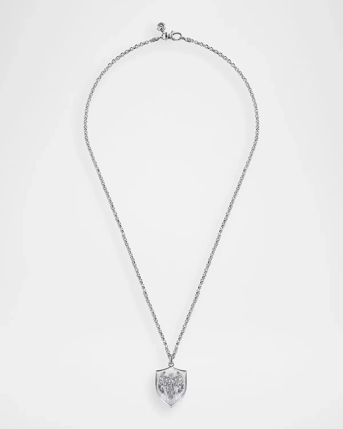 Modern Relics Sterling Silver St. Michael Shield Dog Tag Pendant Necklace, 22L by Gabriel