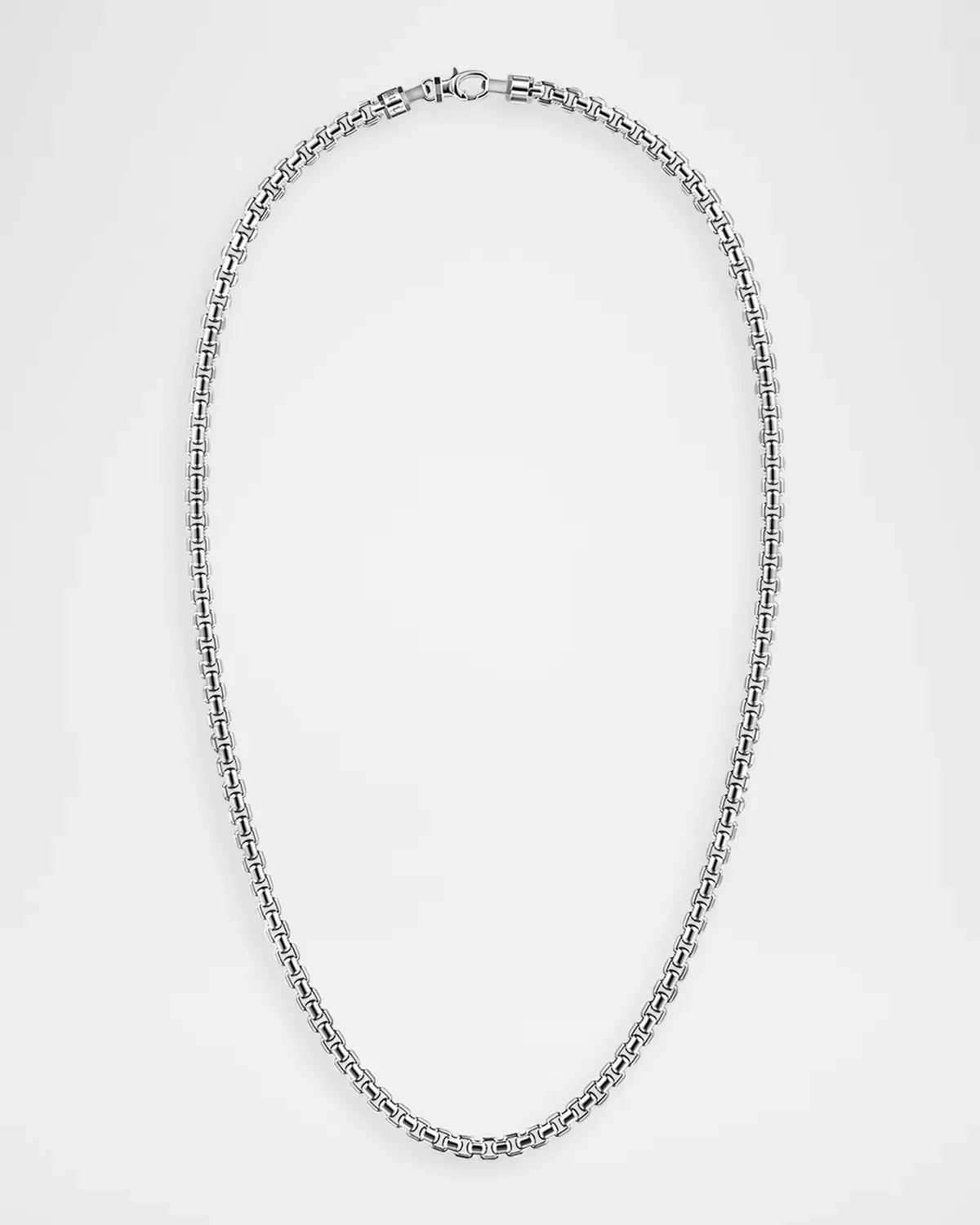 Classic Sterling Silver Solid Round Box Chain Necklace, 22L, 5mm by Gabriel
