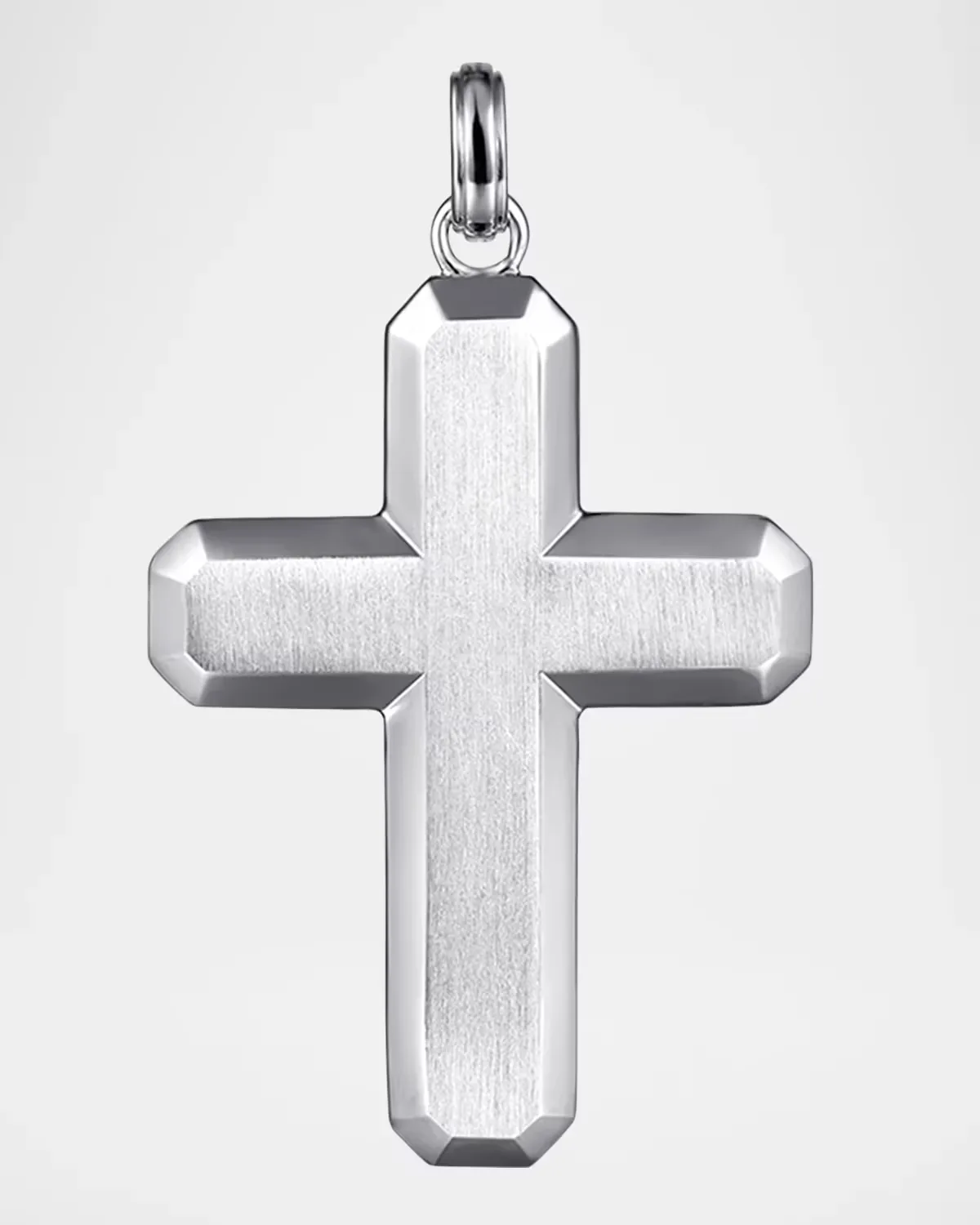 Contemporary Cross Pendant in Sterling Silver by Gabriel