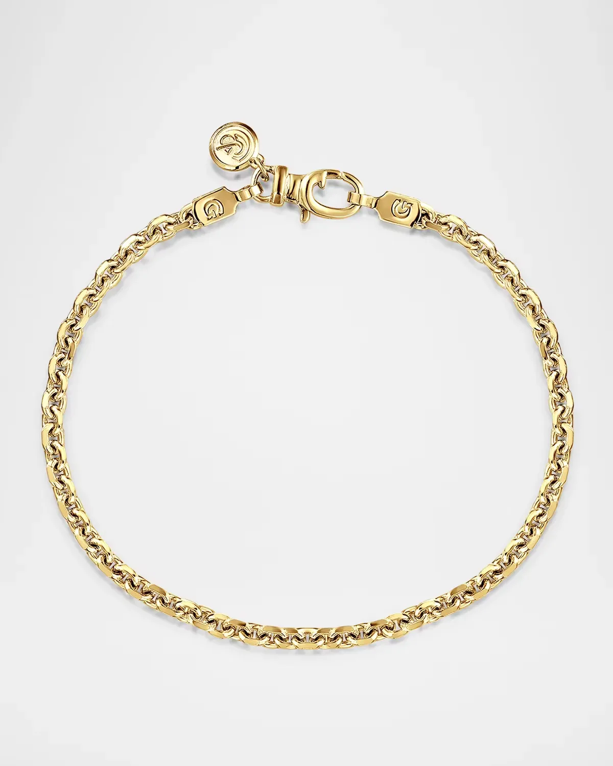 Classic 14K Yellow Gold Link Chain Bracelet, 4mm, 8L by Gabriel