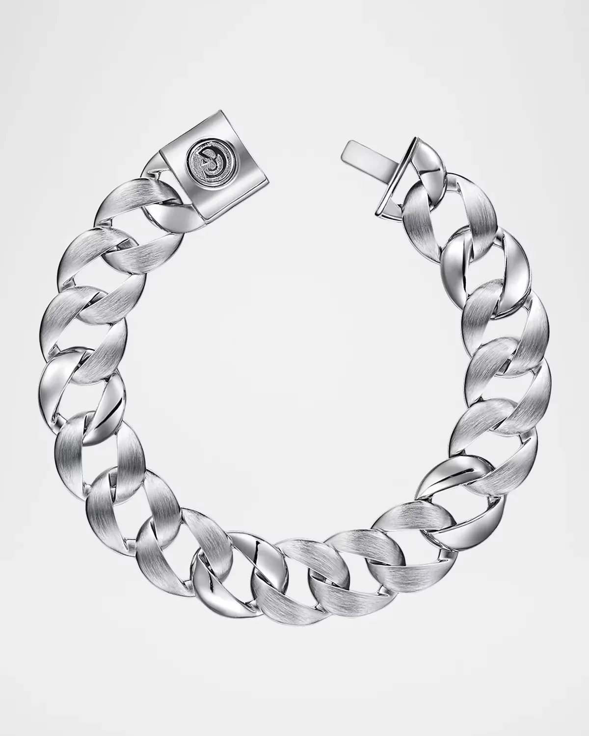 Classic Heavy Flat Link Chain Bracelet in Sterling Silver, 14mm, 7.5L by Gabriel