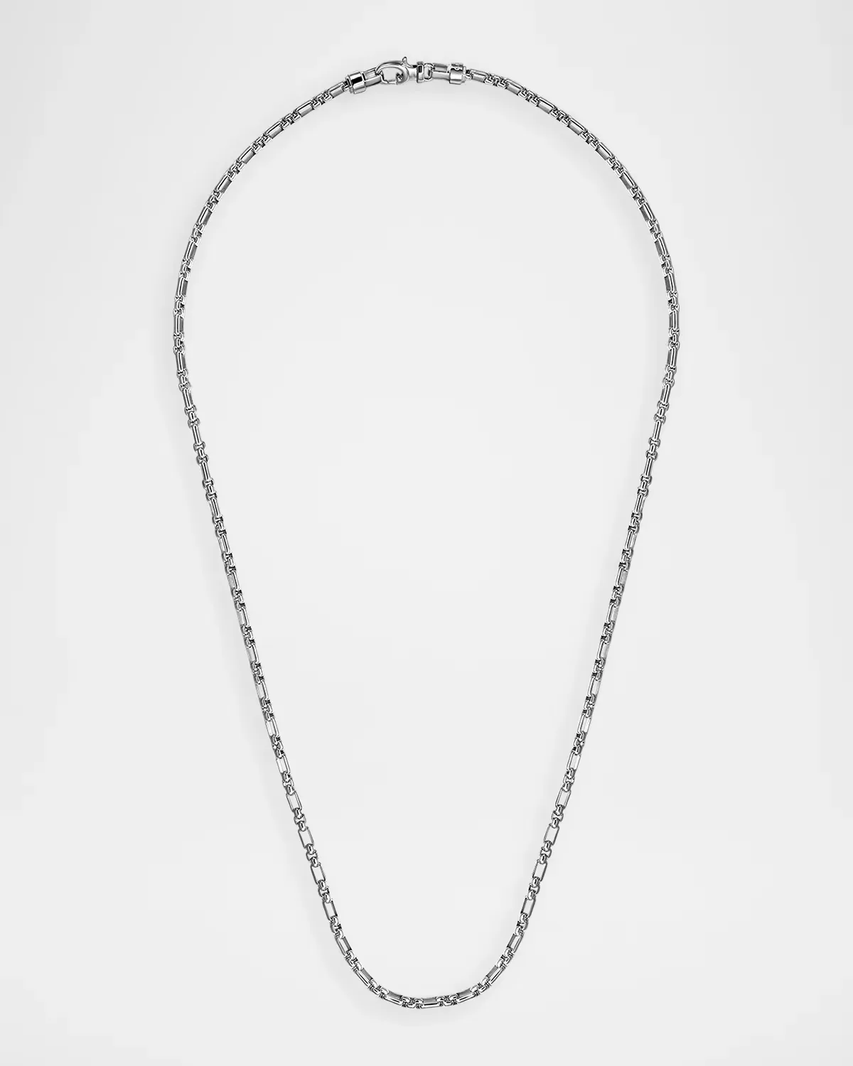 925 Sterling Silver Solid Figaro Link Chain Necklace, 3mm, 20L by Gabriel