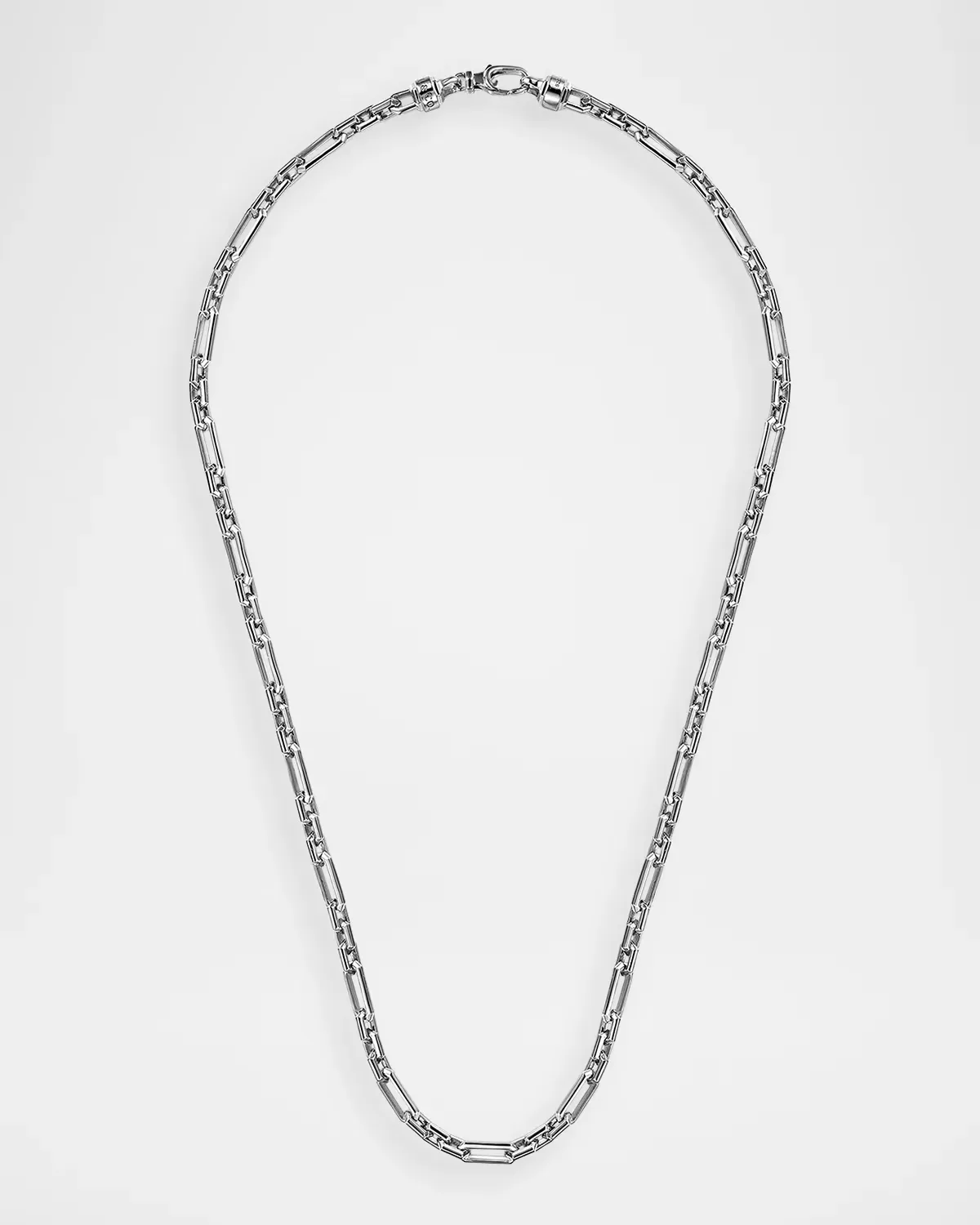 925 Sterling Silver Solid Faceted Link Chain Necklace, 5.5mm, 20L by Gabriel