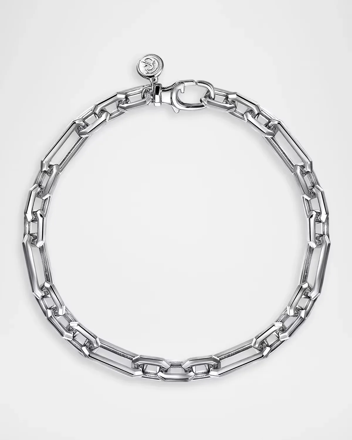 Classic Figaro Link Chain Bracelet in Sterling Silver, 6.5mm, 7.5L by Gabriel