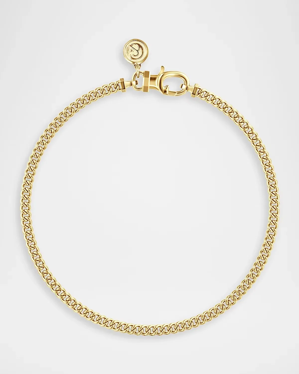 14K Yellow Gold Hollow Cuban Link Chain Bracelet, 3mm by Gabriel