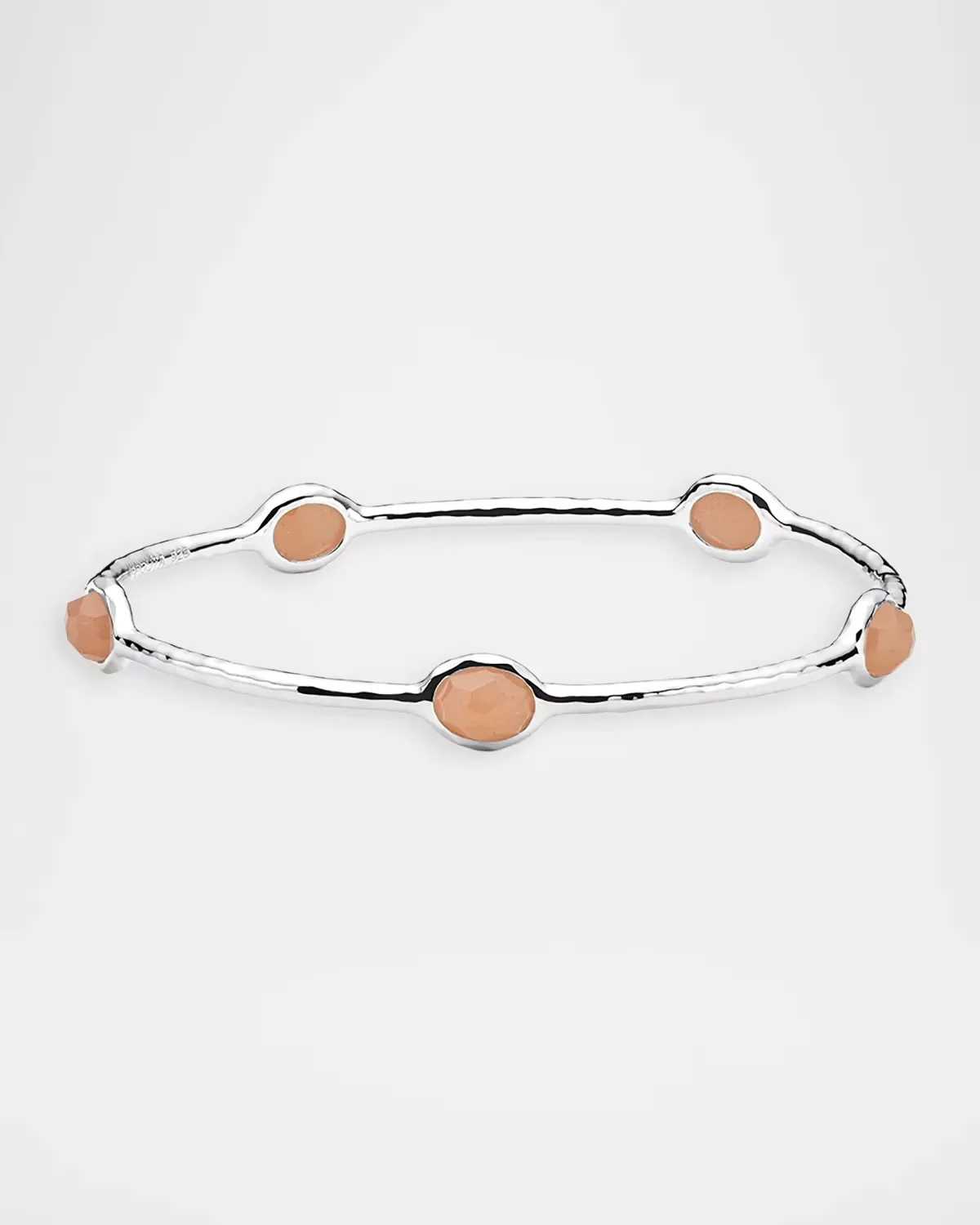 Rock Candy Sterling Silver & Peach Moonstone Bangle by Ippolita