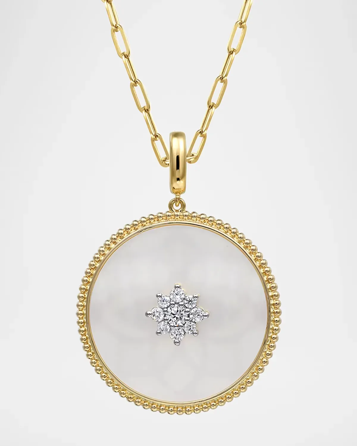 14K Yellow Gold, 0.5 TCW Diamond & Freshwater Pearl Pendant by Gabriel