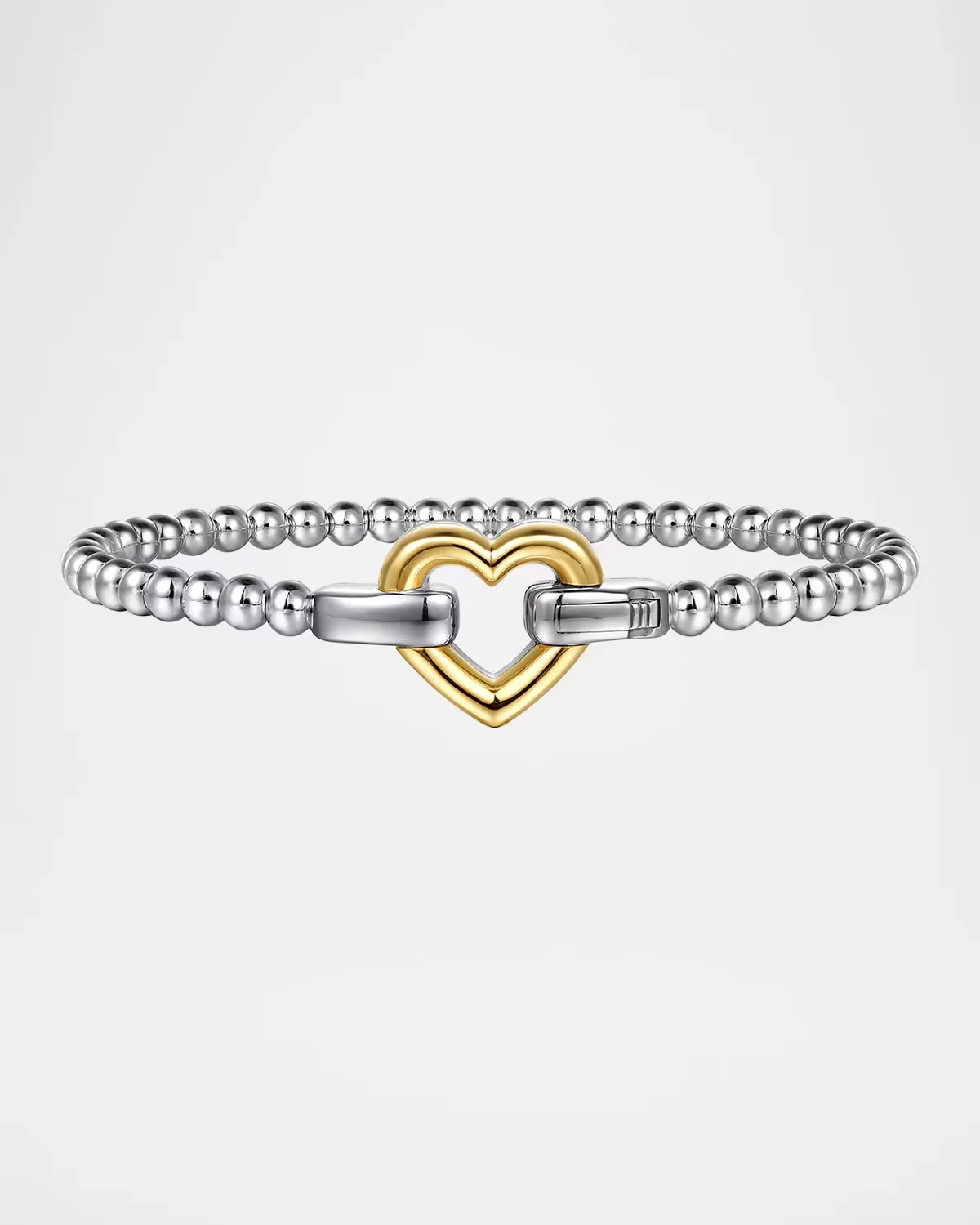 Beaded 14K Yellow Gold Heart Bracelet by Gabriel