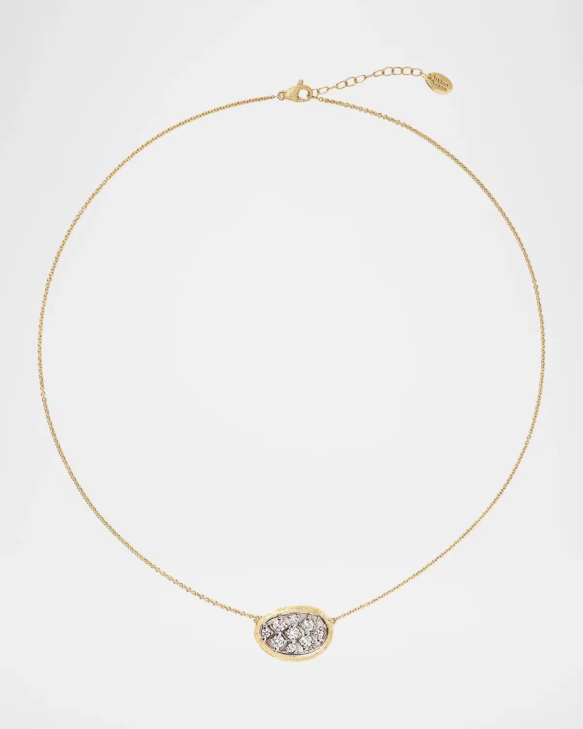 Lunaria Alta 18K Two-Tone Pav Diamond Pendant Necklace, Medium by Marco Bicego