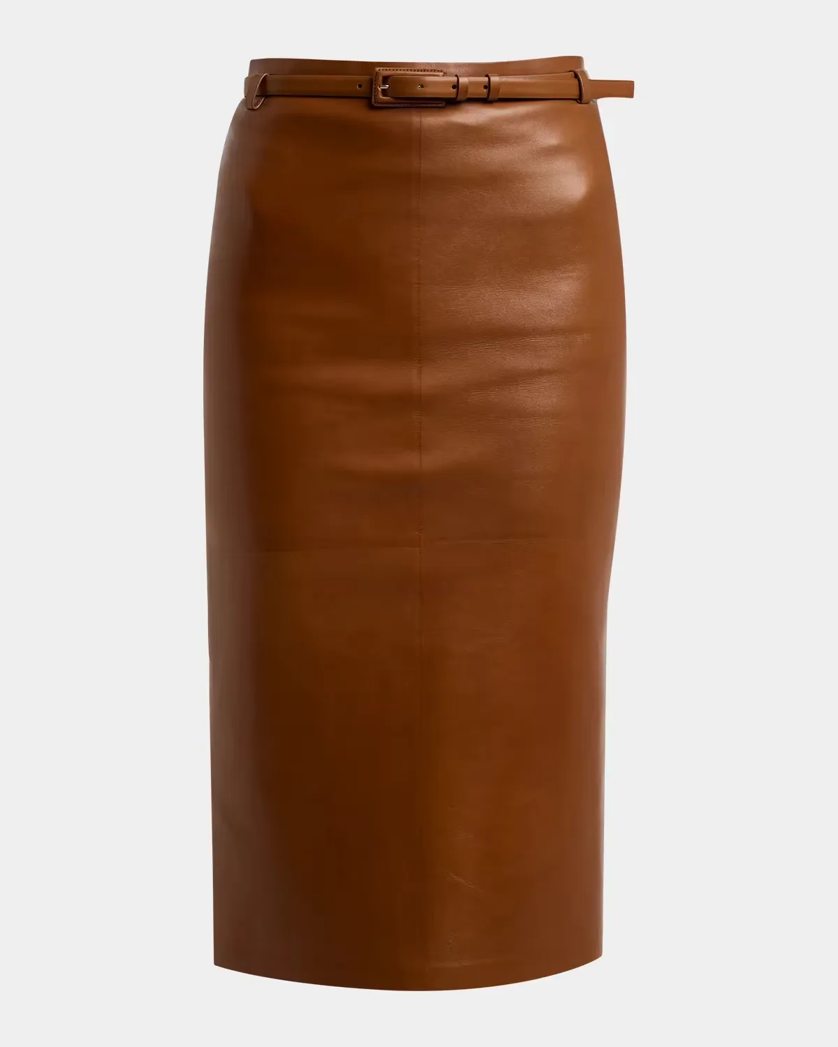 Guanteria Leather Belted Pencil Skirt by Tom Ford