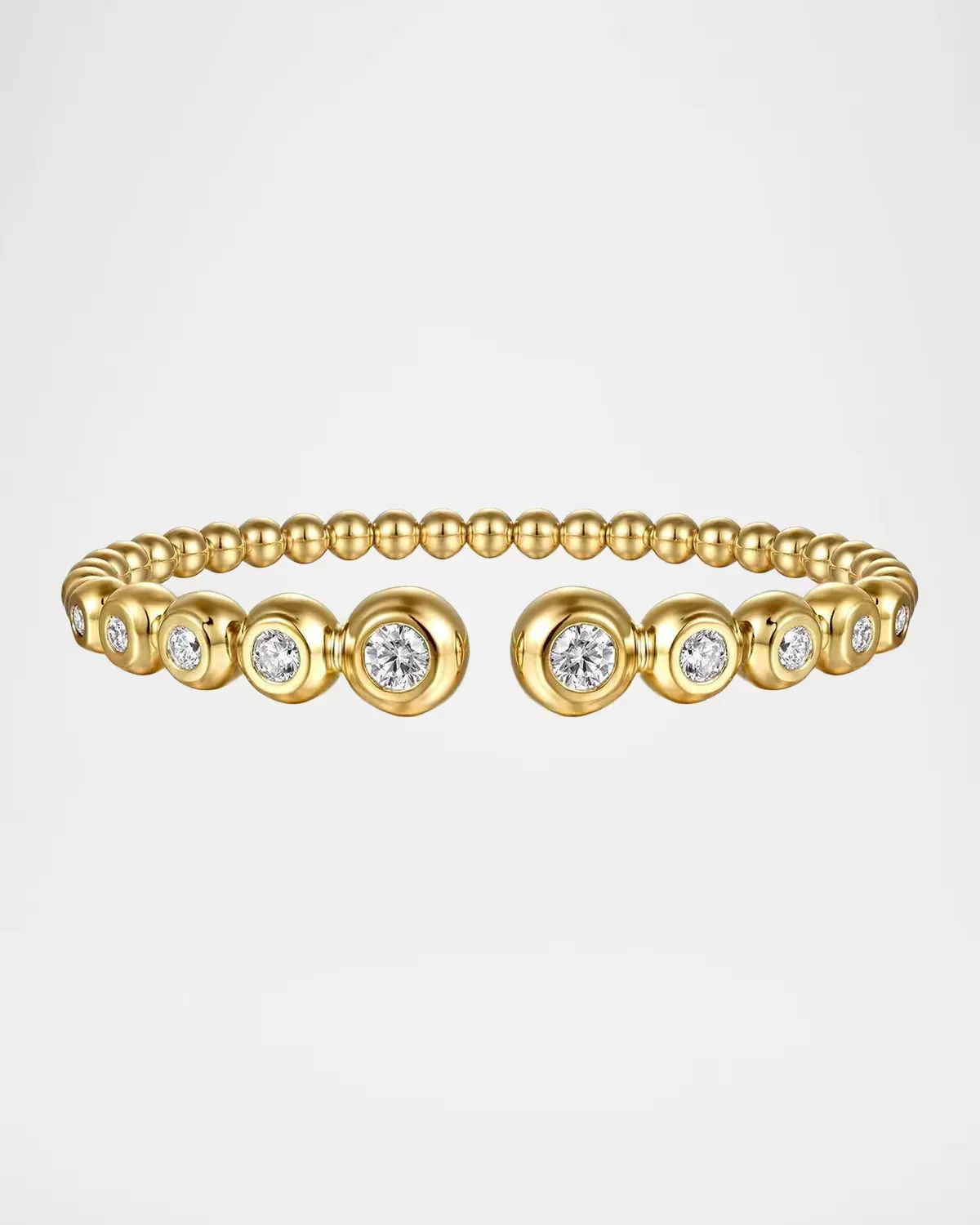 14K Yellow Gold & 1.47 TCW Diamond Cuff Bracelet by Gabriel