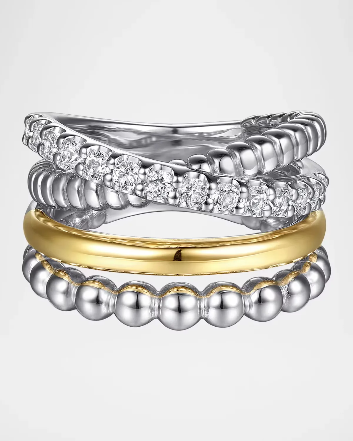 14K Yellow Gold & Sapphire Layered Ring by Gabriel