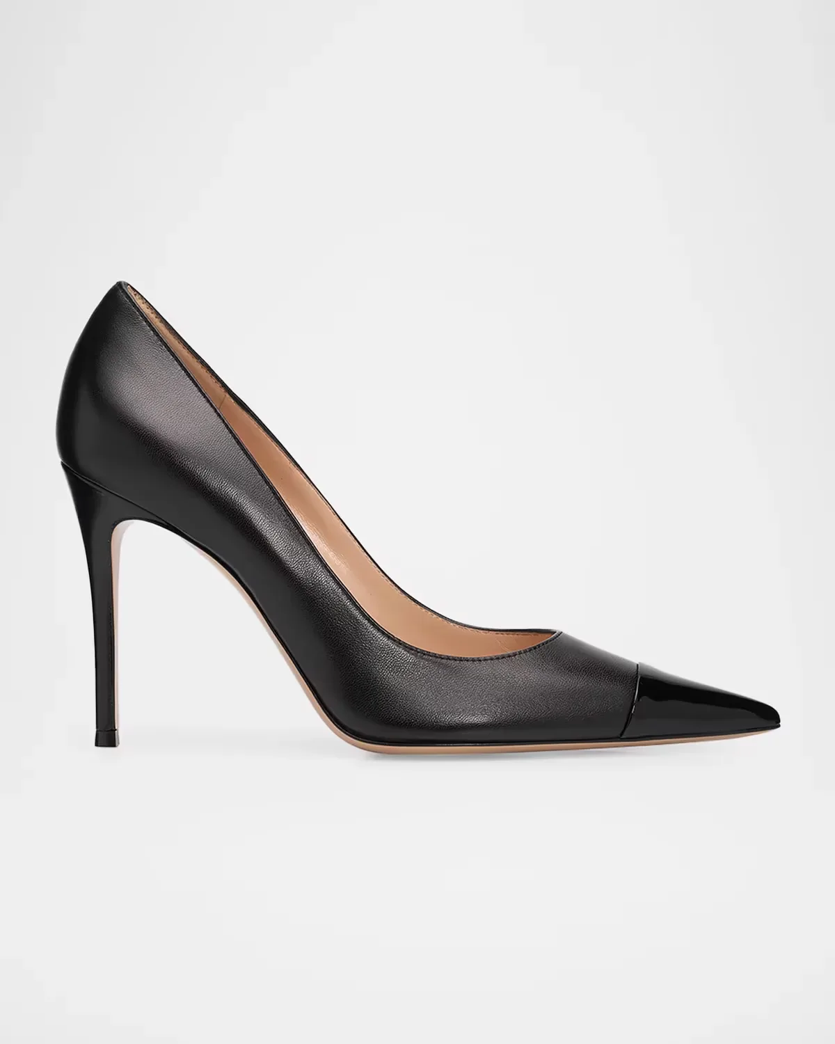 95mm Leather Cap-Toe Pumps by Gianvito Rossi