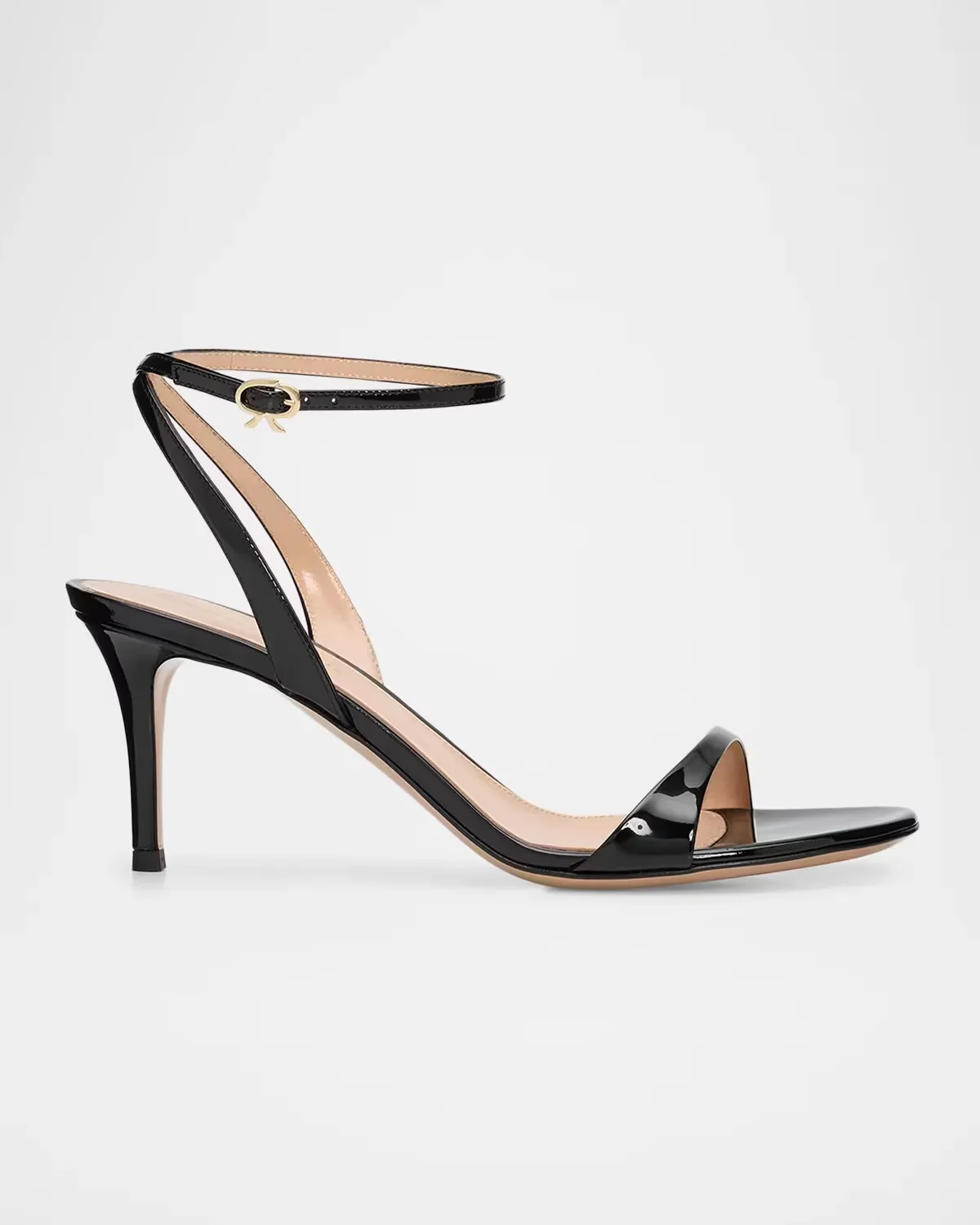 70mm Leather Ankle-Strap Sandals by Gianvito Rossi