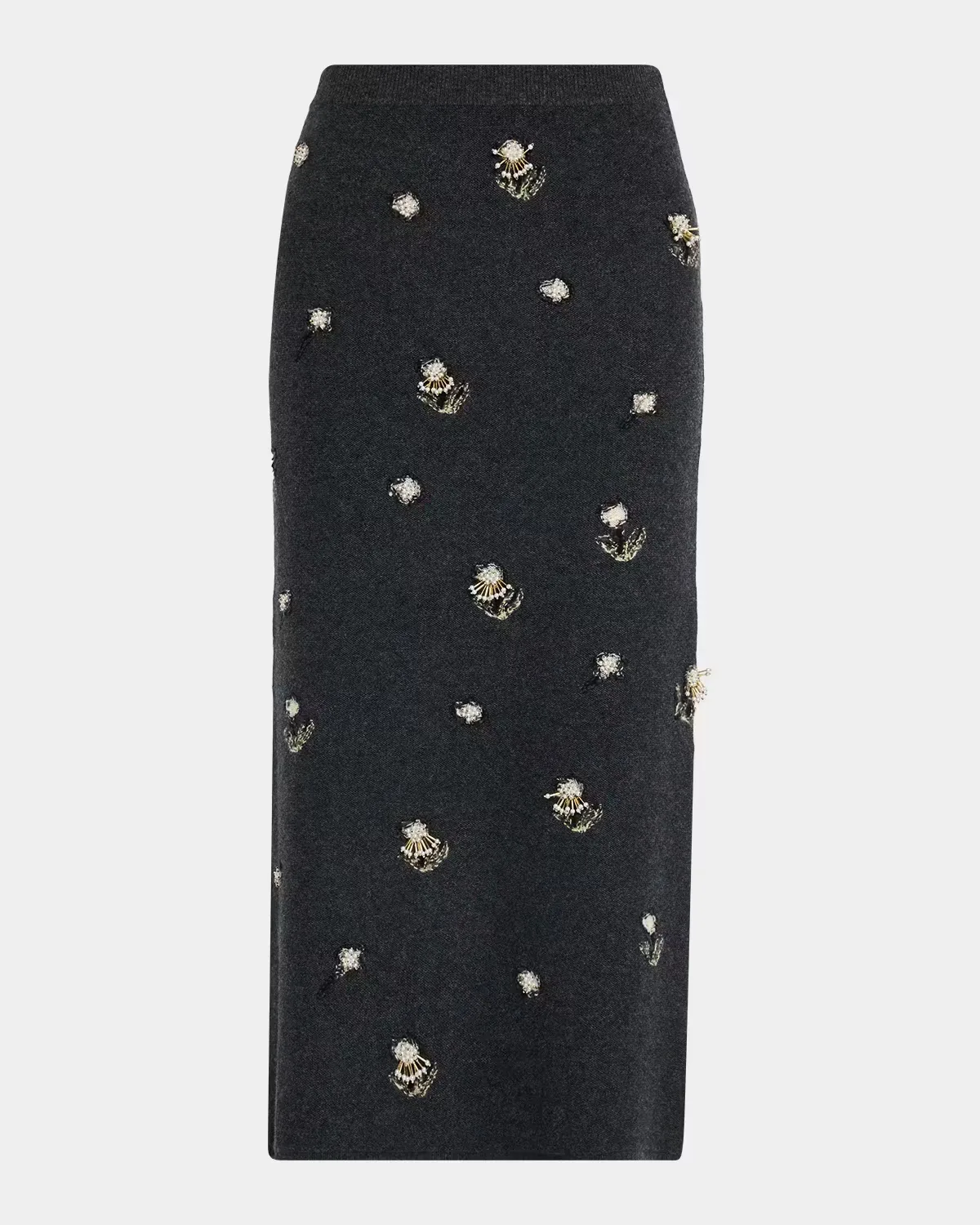 Chelly Embellished Wool & Cashmere Midi Skirt by SIMKHAI