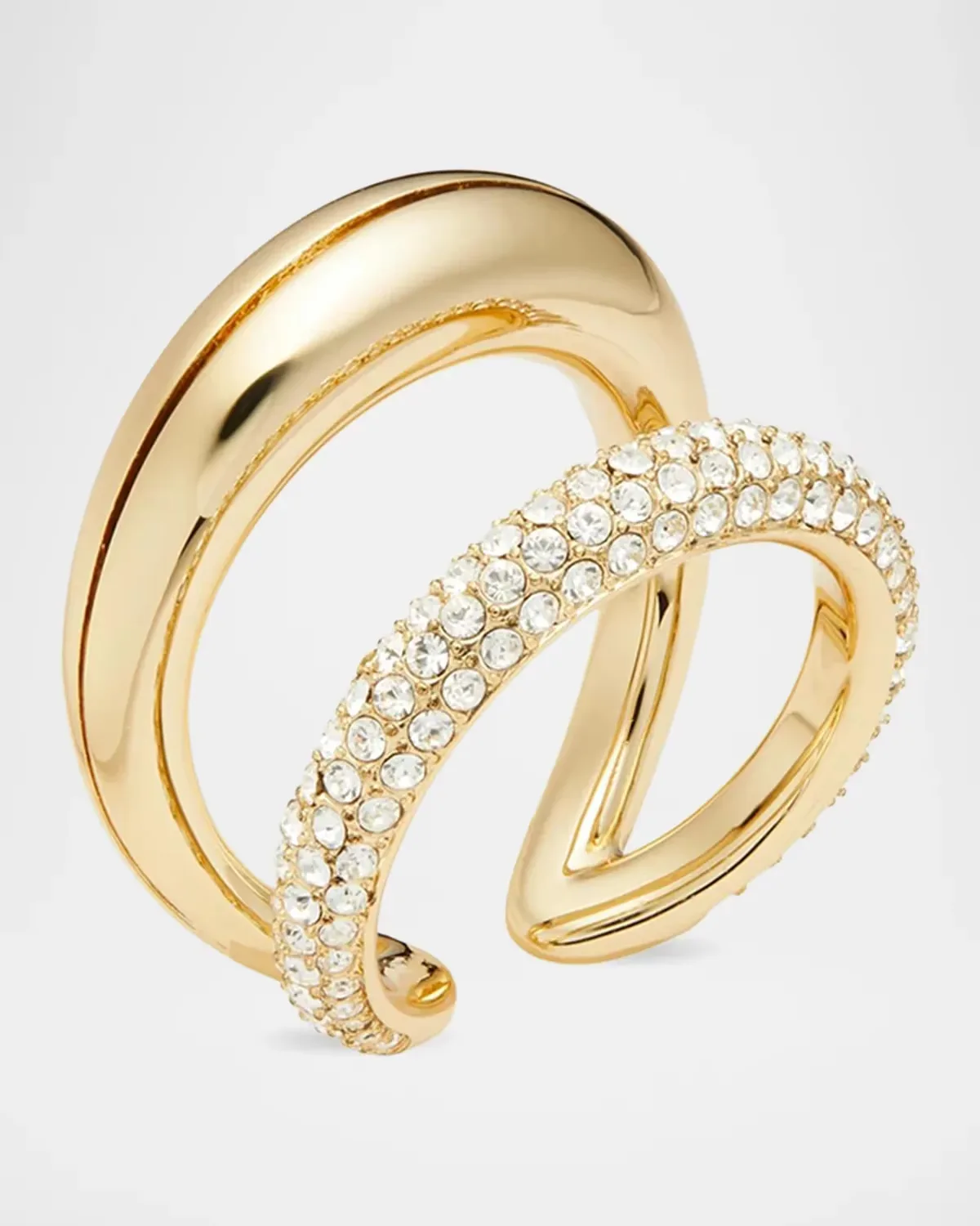 18K-Gold-Plated & Crystal Ring by Tory Burch