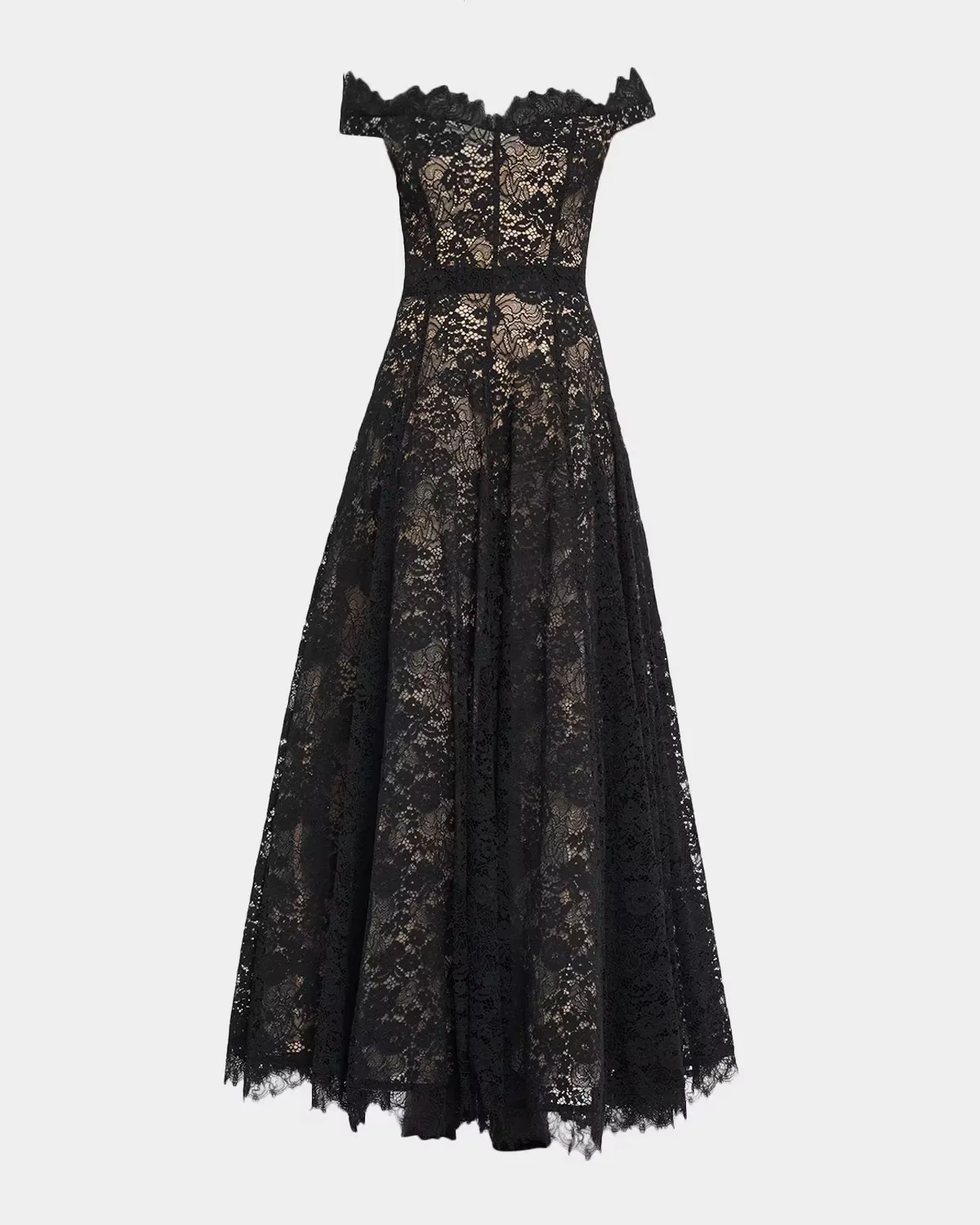 Viviana Off-the-Shoulder Lace Gown by Alice + Olivia