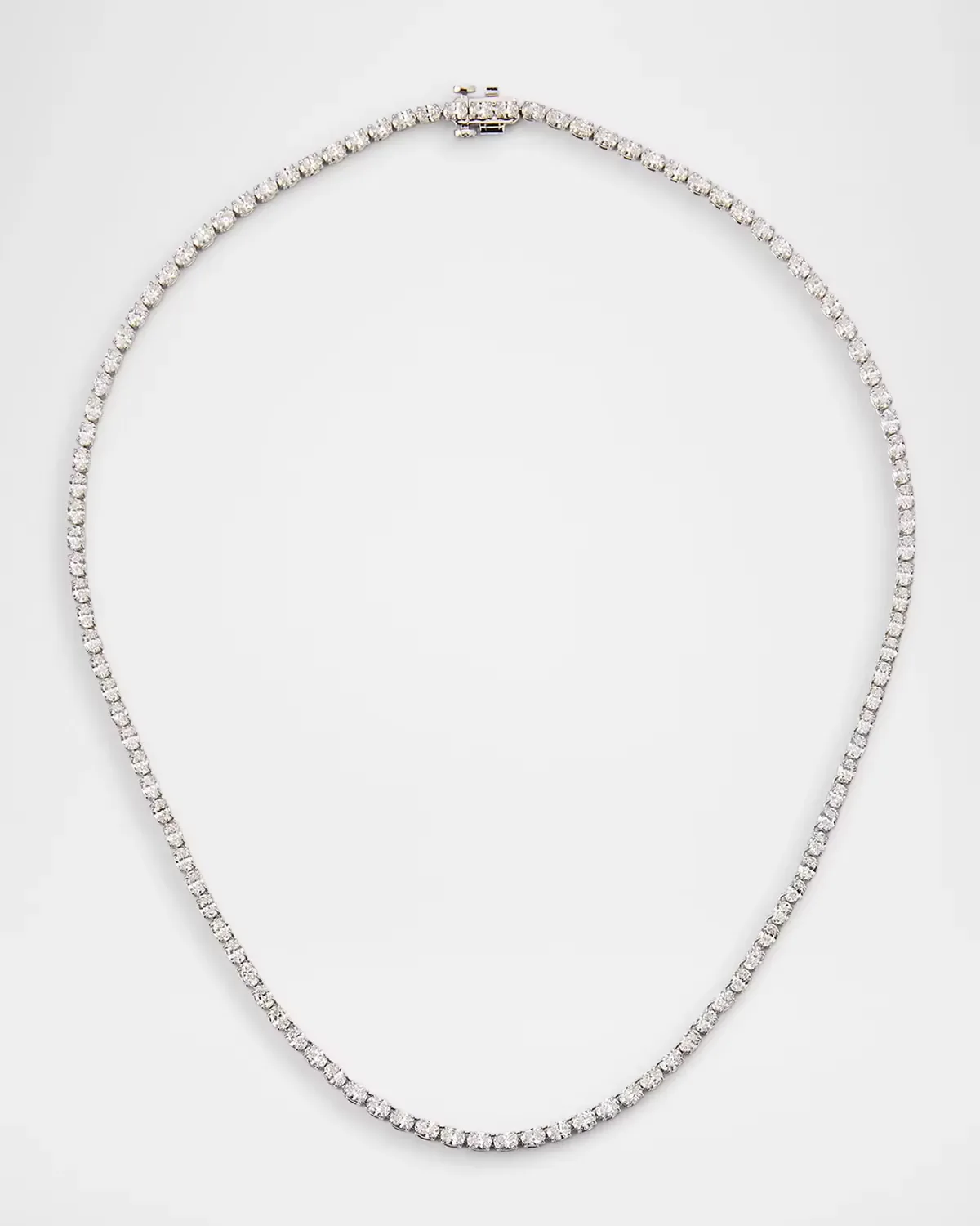 18K White Gold & 11.00 TCW Diamond Tennis Necklace by Neiman Marcus
