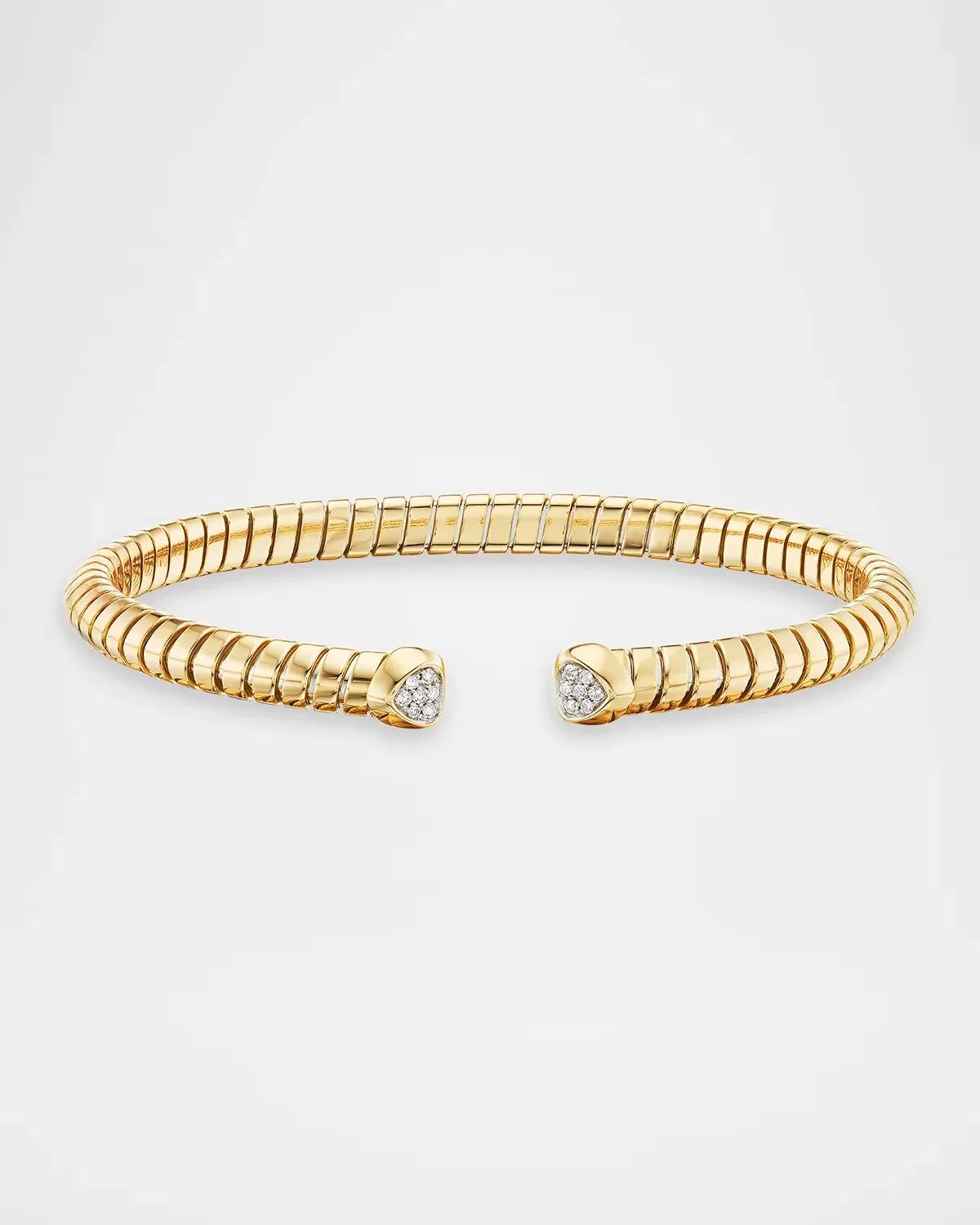 18K Yellow Gold Trisolina Pave Diamond Bangle by Marina B
