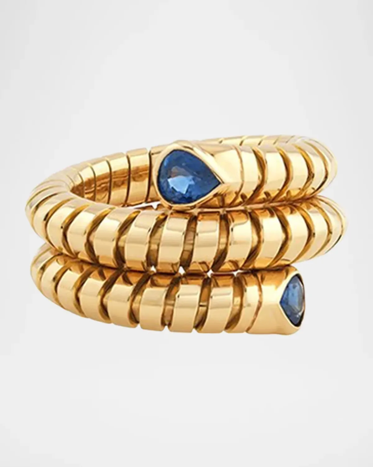 18K Yellow Gold Sapphire Trisolina Ring by Marina B