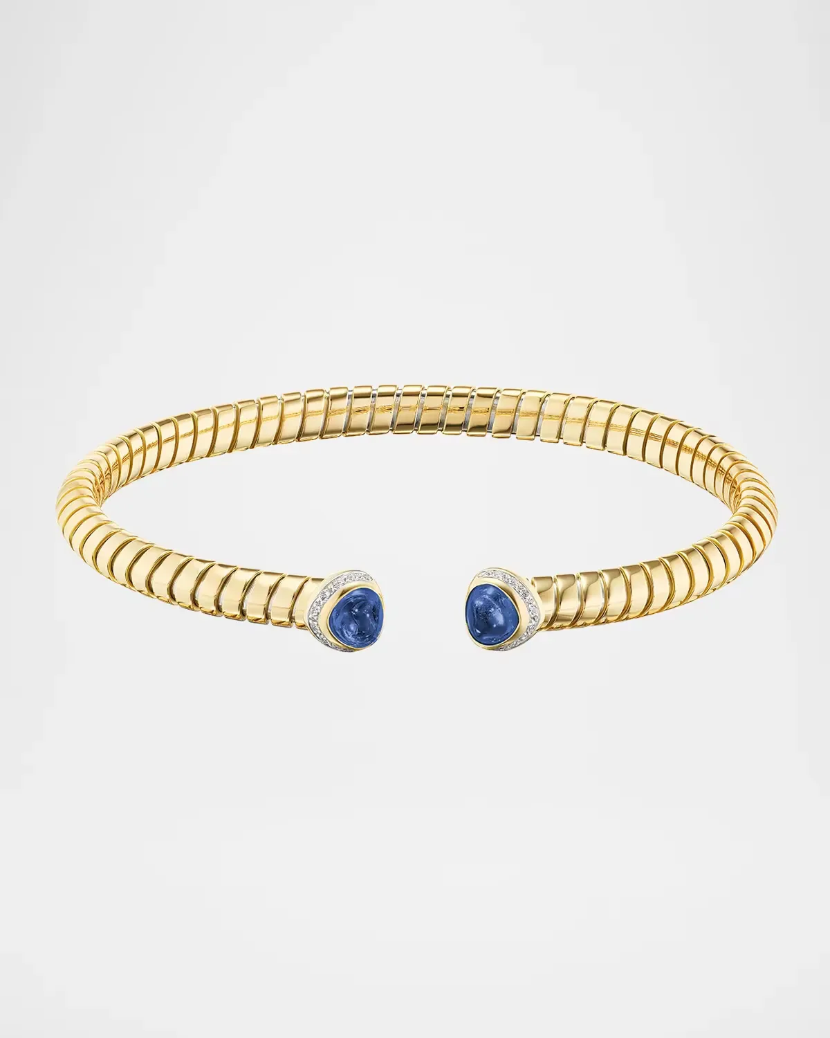 18K Yellow Gold Sapphire Cabochon Trisolina Bracelet with Diamonds by Marina B