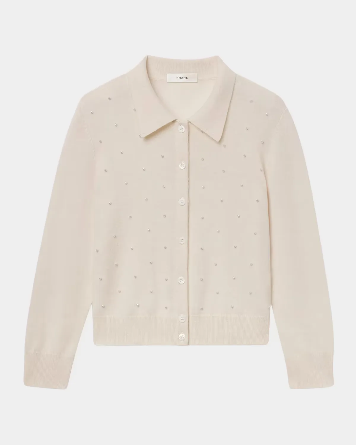 The Pearly Wool-Cashmere Cardigan by FRAME