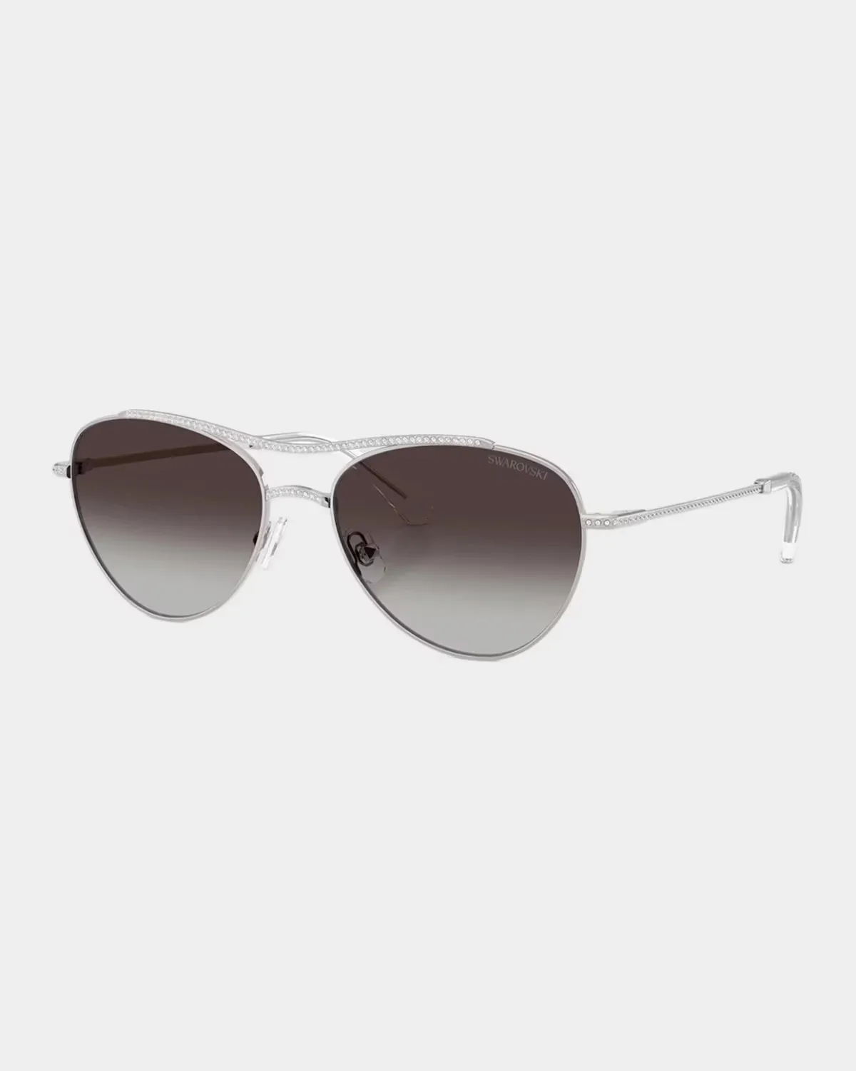 56MM Crystal-Embellished Aviator Sunglasses by Swarovski