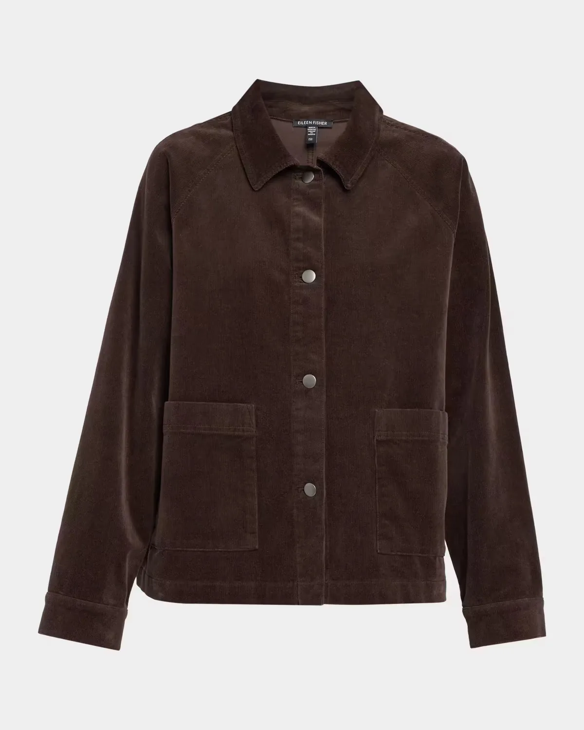 Button-Front Stretch Corduroy Jacket by Eileen Fisher