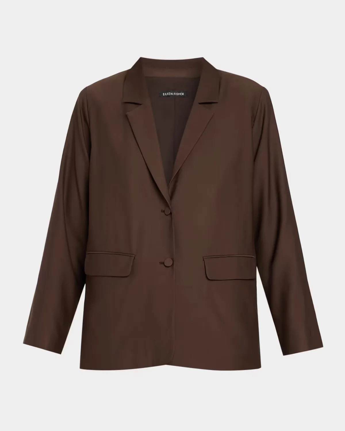 Woven Single-Breasted Blazer by Eileen Fisher