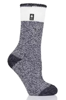 Lite Willow Block Twist Crew Sock by Heat Holders