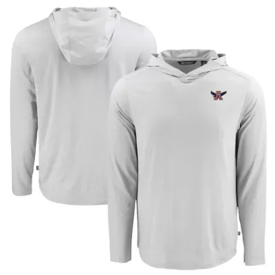 NCAA Auburn Tigers Coastline Epic Comfort Eco Recycled Long Sleeve Hoodie T-Shirt by Cutter & Buck