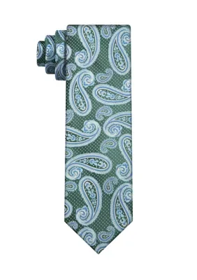 Paisley and Dot Print Tie by Saddlebred