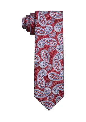 Paisley and Dot Print Tie