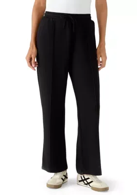 Wide Leg Knit Pants with Pin Tucks