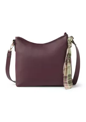 Pebbled Hobo Bag with Scarf by Kim Rogers