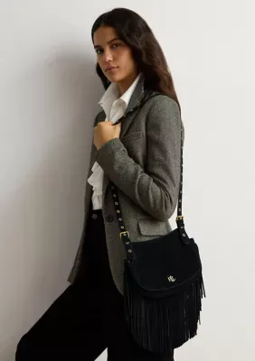 Fringe-Trim Medium Marcy Crossbody Bag by Ralph Lauren