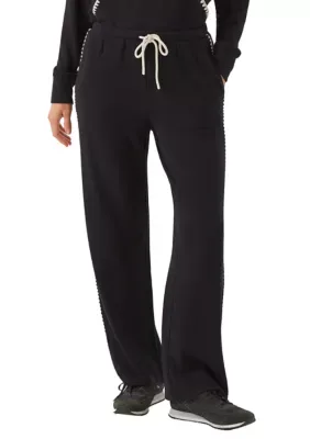 Edge Stitch Drawstring Sweatpants by Karen Kane