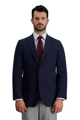 Plaid Tailored Fit Sport Coat by Haggar