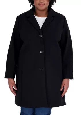 Single Breasted 3 Button Wool Coat
