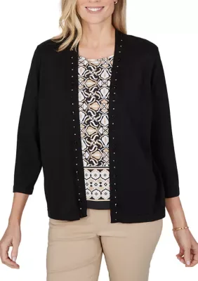 Cityscape Medallion Two in One Sweater by Alfred Dunner