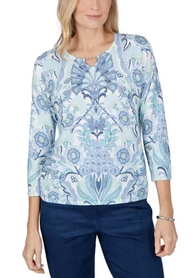 Ann Arbor Medallion Print Sweater by Alfred Dunner