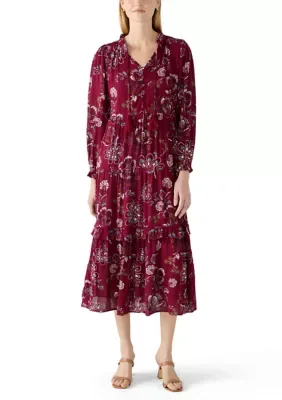 Floral Tiered Maxi Dress by Wonderly