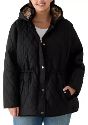 Diamond Quilt Hooded Jacket by Vine & Valley
