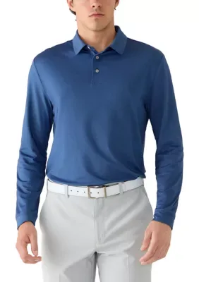 Long Sleeve Twill Polo Shirt